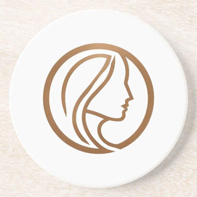 Elegant Woman Logo Coaster (Front)