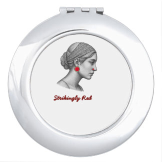 Elegant Woman Portrait Compact Mirror