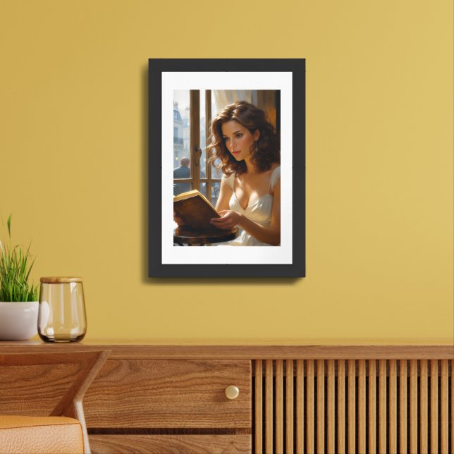 Elegant Woman Vintage Style Art Print (Living Room)