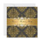 Elegant Womans Gold Black Damask Birthday Party