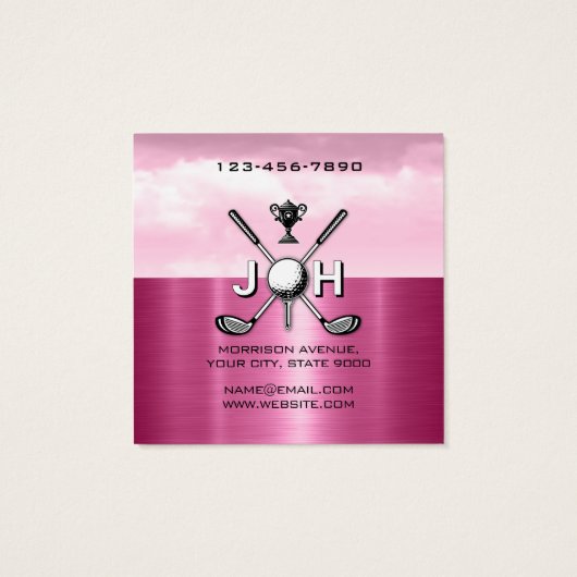 Elegant Women Golf Monogram Design (Back)