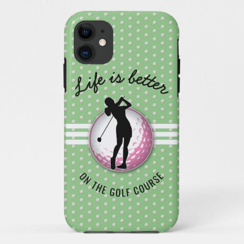 Elegant Women Golfer Design iPhone 11 Case