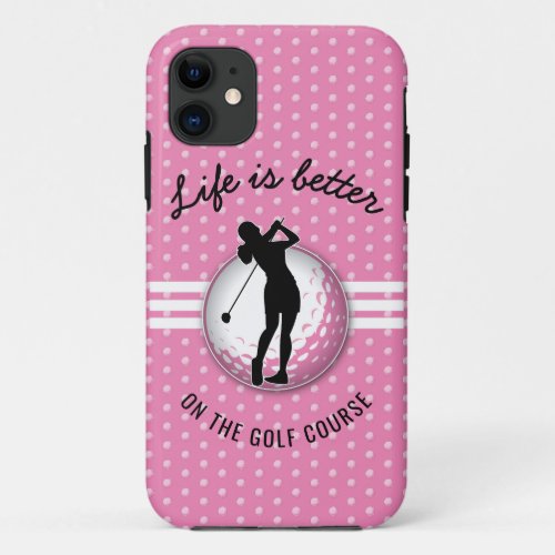 Elegant Women Golfer Design iPhone 11 Case