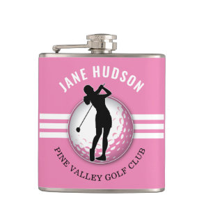 Elegant Women Golfer Design Flask
