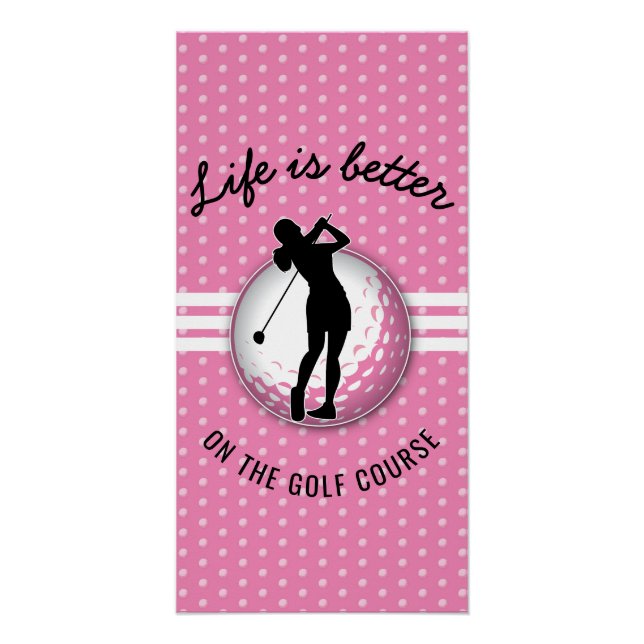 Elegant Women Golfer Design Poster (Front)