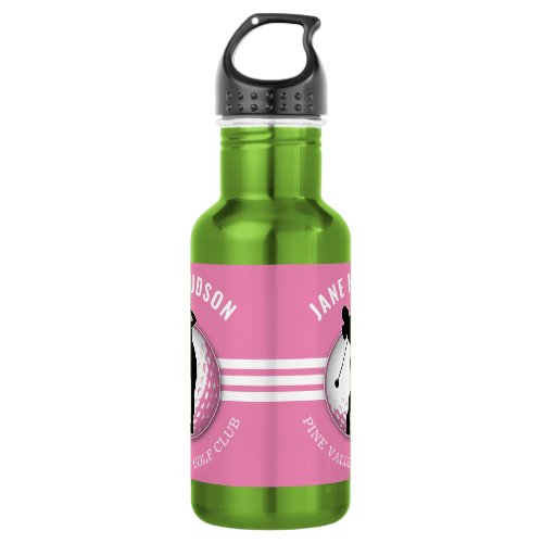 Elegant Women Golfer Design Stainless Steel Water Bottle