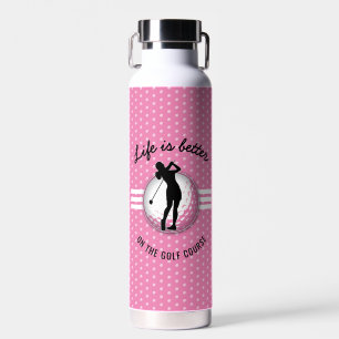 Elegant Women Golfer Design Water Bottle