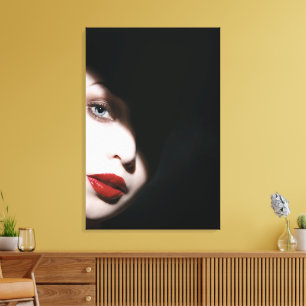 Elegant Women in a Shadow Canvas Print