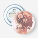 Elegant Women's Day Celebration Floral March 8 Bottle Opener<br><div class="desc">Modern and Elegant Floral International Women's Day March 8 Celebration</div>