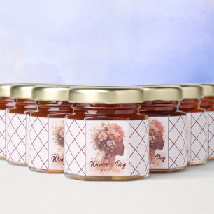 Elegant Women's Day Celebration Floral March 8 Honey Jar Favors