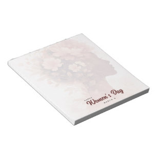Elegant Women's Day Celebration Floral March 8 Notepad