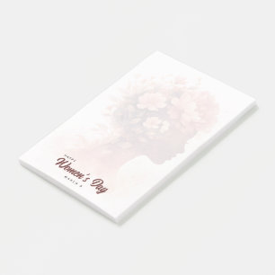 Elegant Women's Day Celebration Floral March 8 Post-it Notes