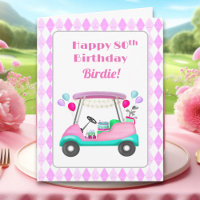Elegant Women's Golf Party Cart 80th Birthday