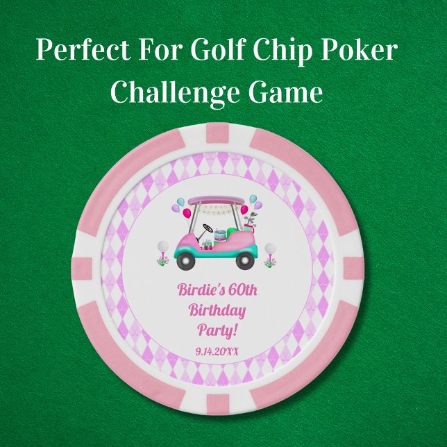 Elegant Women's Golf Party Cart Birthday Casino  Poker Chips (Creator Uploaded)