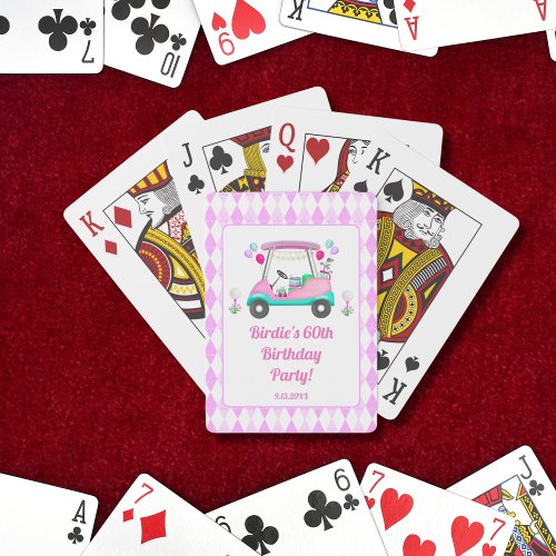 Elegant Womens Golf Party Playing Cards
