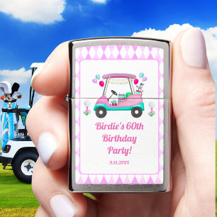 Elegant Women's Golf Party Playing Cards Zippo Lighter