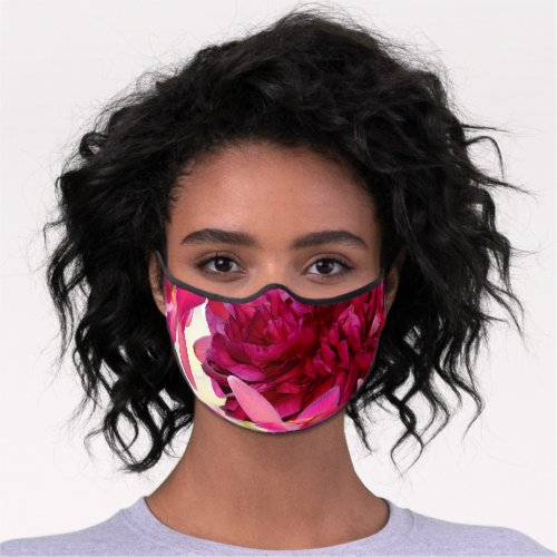 Elegant Womens  _ Orchids  Peonies Premium Face Mask