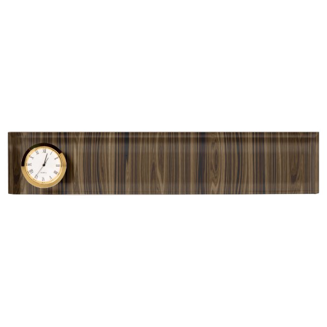 Elegant Wood 2 Desk Name Plate (Front)