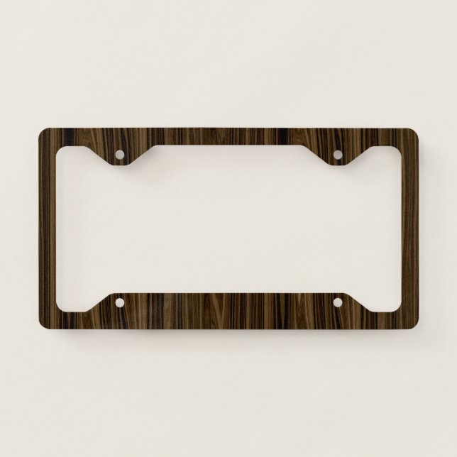Elegant Wood 2 License Plate Frame (Front)