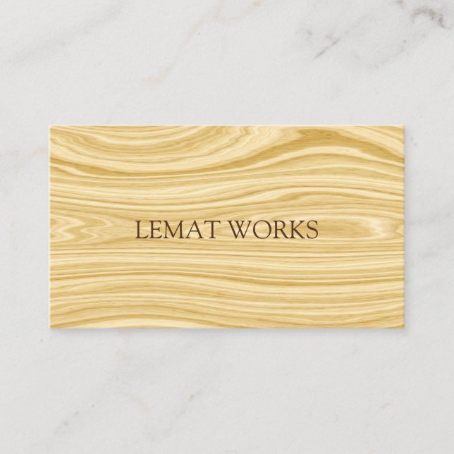 Elegant Wood 3 Business Card (Front)