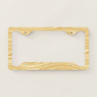 Elegant Wood 3 License Plate Frame