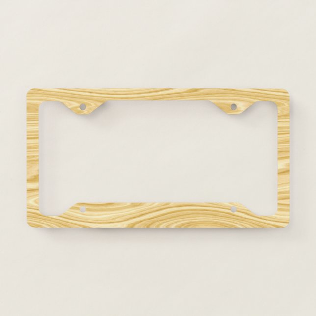 Elegant Wood 3 License Plate Frame (Front)