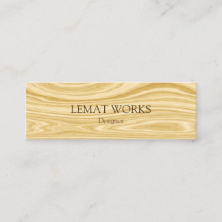 Elegant Wood 3 Mini Business Card