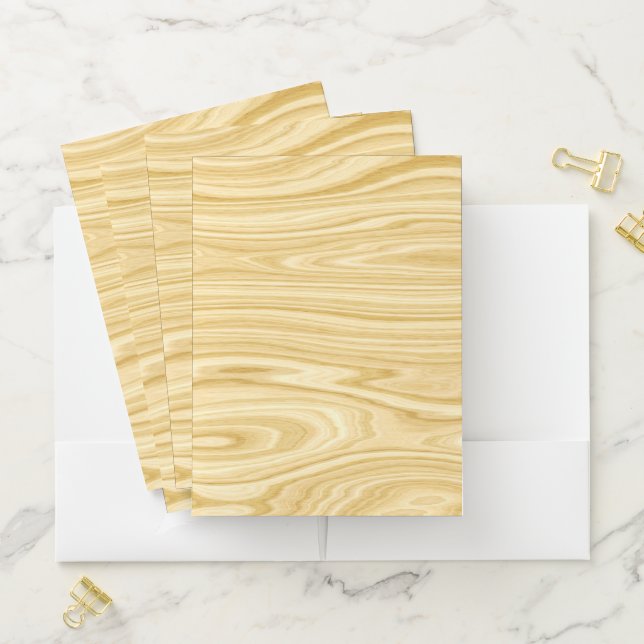 Elegant Wood 3 Pocket Folder (In Situ)