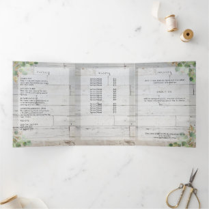 Elegant Wood and Greenery Spa Brochure