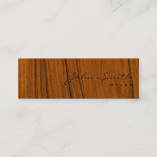 Elegant Wood Grain Baker Business Card