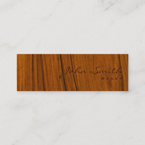 Elegant Wood Grain Baker Business Card