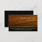 Elegant Wood Grain Consultant Business Card (Front/Back)