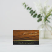 Elegant Wood Grain Consultant Business Card (Standing Front)