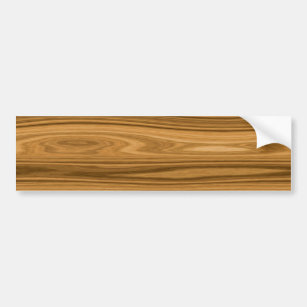 Elegant Wood grain style Bumper Sticker