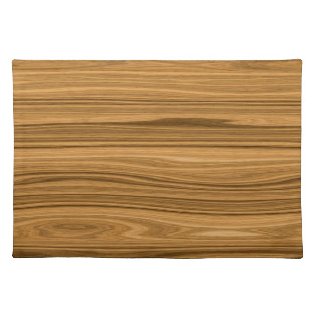 Elegant Wood grain style Cloth Placemat (Front)