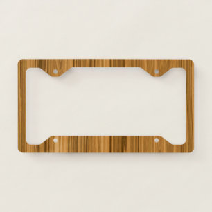 Elegant Wood grain style License Plate Frame