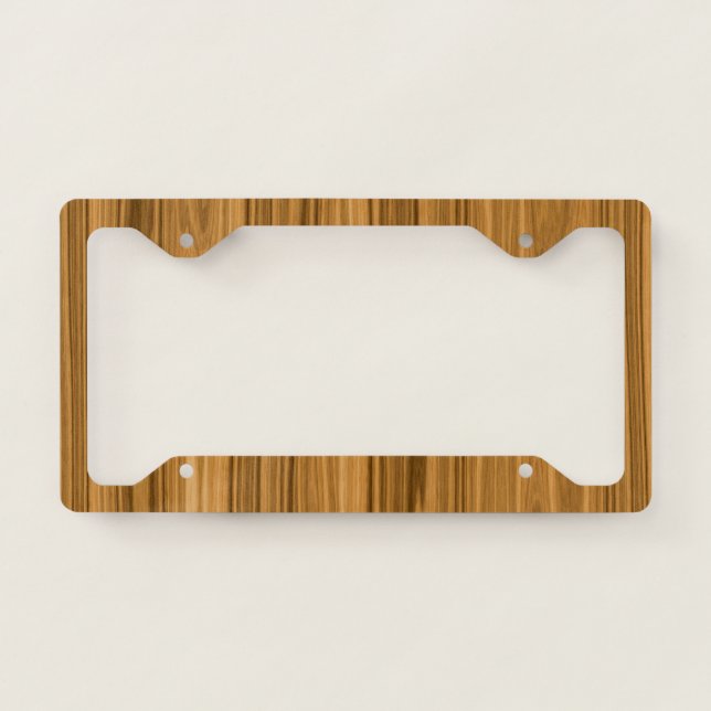 Elegant Wood grain style License Plate Frame (Front)