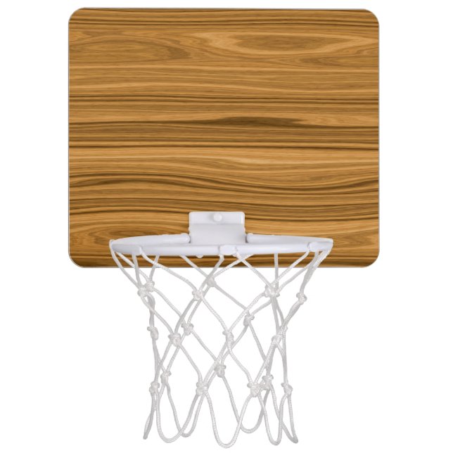 Elegant Wood grain style Mini Basketball Hoop (Front)