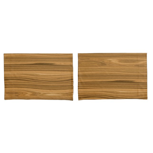 Elegant Wood grain style Pillow Case (Front-Set)