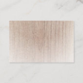 Elegant Wood Look Modern Simple Design Template Business Card (Back)