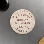 Elegant Wood Look Wedding Save the Date Magnet<br><div class="desc">Whether its saving or changing the date of your wedding,  just add your names and date. Design features a rustic wood effect.</div>