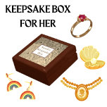 Elegant Wood Name Keepsake Gift Box<br><div class="desc">For all your special memories and jewelry. Makes a great gift for her.</div>