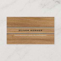 Elegant Wood Texture Rustic Business Card at Zazzle