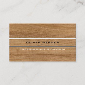 Elegant Wood Texture Rustic Business Card by mixedworld at Zazzle