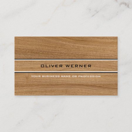 Elegant Wood Texture Rustic Business Card