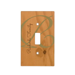 Elegant Wood Texture Rustic & Personalized Light Switch Cover