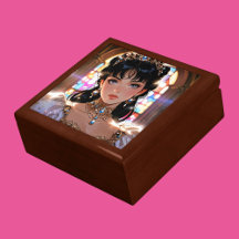 Elegant Wooden Jewelry Keepsake Box