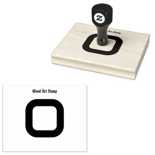 Elegant Wooden-Stamp Customizable Text Jet Black Rubber Stamp