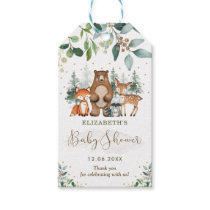Elegant Woodland Animals Forest Baby Shower Favor Gift Tags