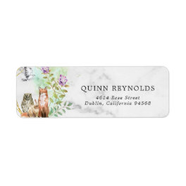 Elegant Woodland Animals Return Address Label